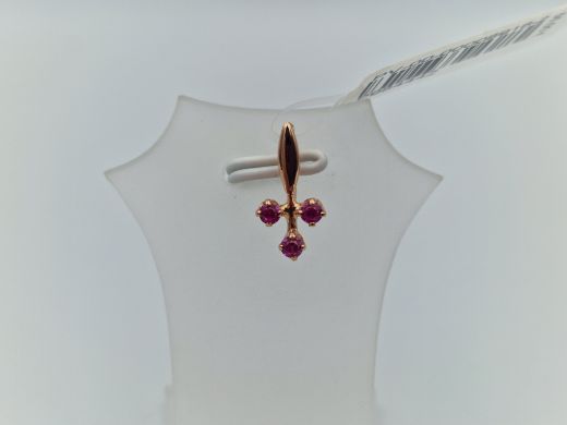 Золотой кулон с кораллом, 0.7 г