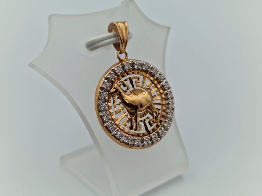 Zelta kulons ar cirkoniju, 2.11 g