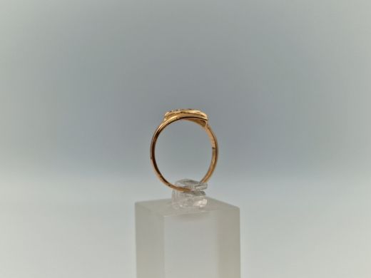 Zelta gredzens ar cirkoniju, 1.51 g, izm. 17