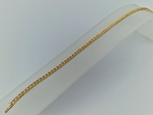 Zelta rokassprādze ar briljantu, 11.03 g, izm. 19