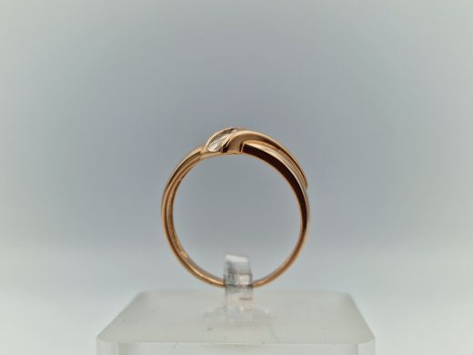 Zelta gredzens ar cirkoniju, 2.65 g, izm. 16.5