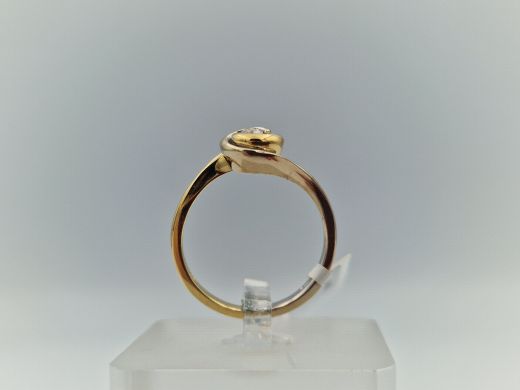 Zelta gredzens ar briljantu, 4.3 g, izm. 17.5