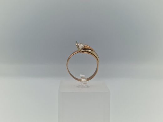 Zelta gredzens ar cirkoniju, 4.4 g, izm. 19