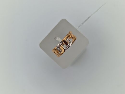 Zelta gredzens ar cirkoniju, 2.25 g, izm. 18