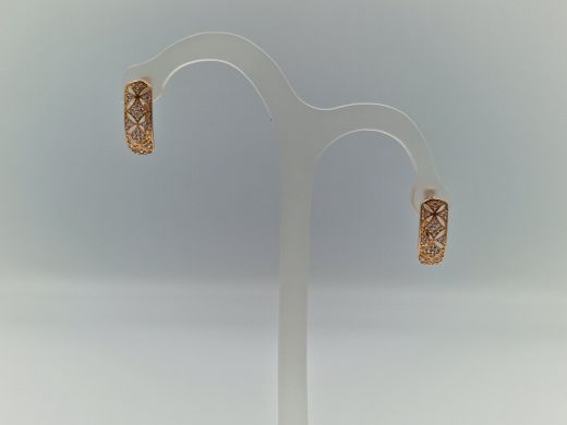 Zelta auskari ar cirkoniju, 2.77 g