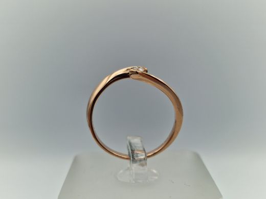 Zelta gredzens ar briljantu, 1.66 g, izm. 17