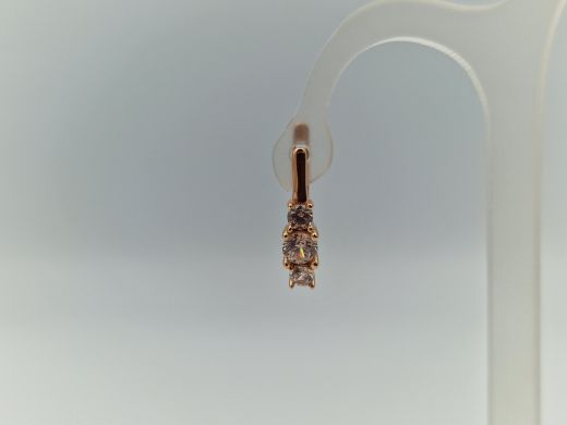 Zelta auskari ar cirkoniju, 1.95 g