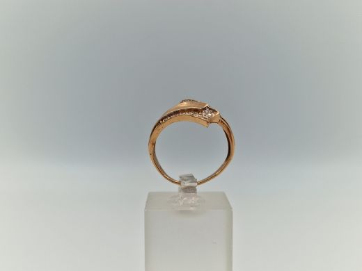 Zelta gredzens ar cirkoniju, 2.45 g, izm. 17