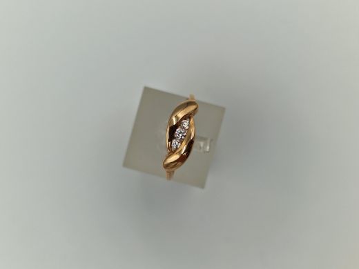 Zelta gredzens ar cirkoniju, 1.78 g, izm. 16