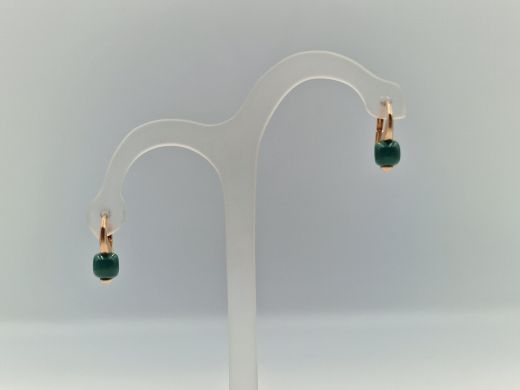 Zelta auskari ar halcedonu, 2.71 g