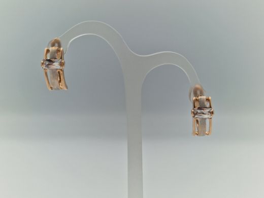 Zelta auskari ar cirkoniju, 2.71 g