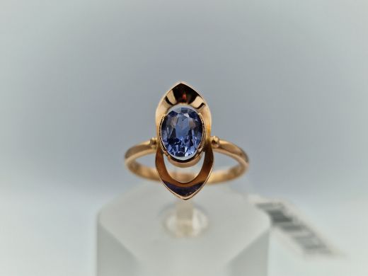 Zelta gredzens ar cirkoniju, 3.05 g, izm. 18.5