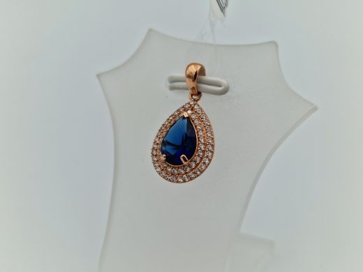 Zelta kulons ar cirkoniju, 0.89 g