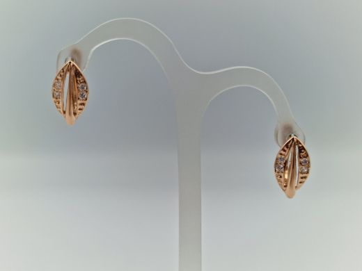 Zelta auskari ar cirkoniju, 1.89 g