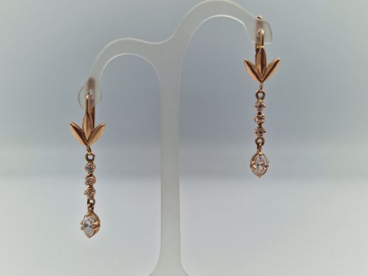 Zelta auskari ar cirkoniju, 4.95 g