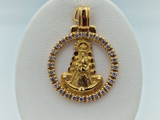 Золотой кулон с цирконом, 9.3 г