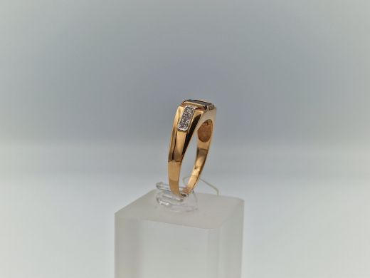 Zelta gredzens ar cirkoniju, 4.49 g, izm. 22.5