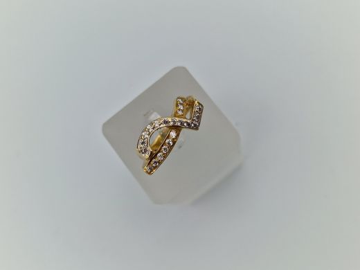 Zelta gredzens ar cirkoniju, 5.48 g, izm. 17