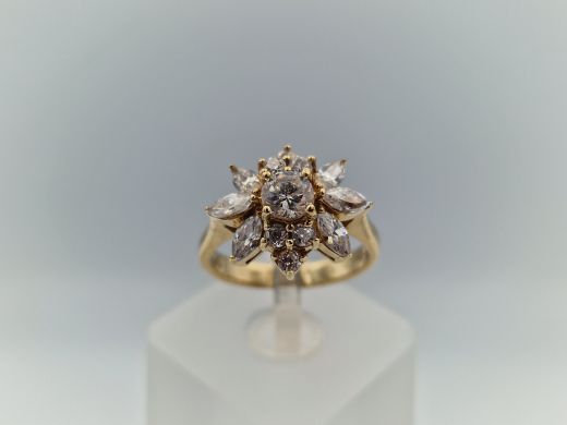 Zelta gredzens ar cirkoniju, 4.54 g, izm. 16.8