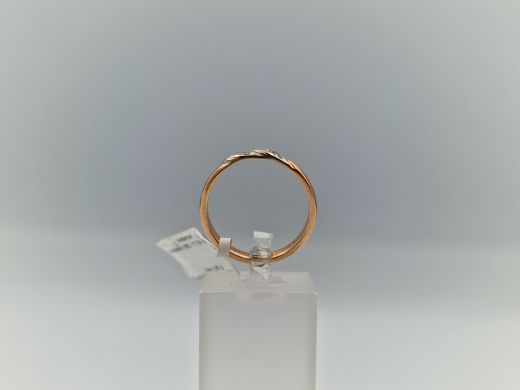 Золотое кольцо с бриллиантом, 2.65 г, разм. 18