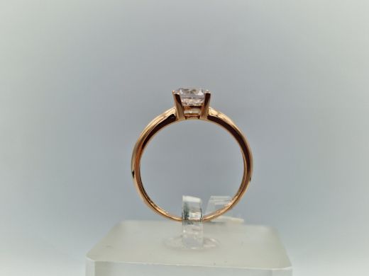 Zelta gredzens ar cirkoniju, 2.09 g, izm. 17.5