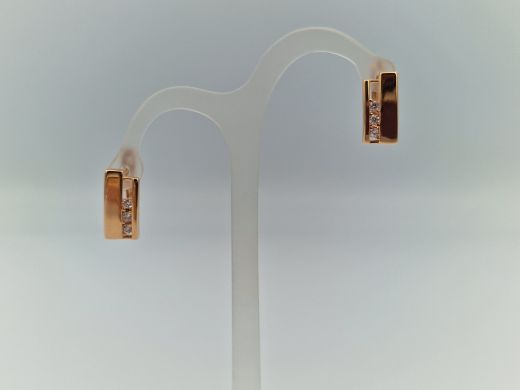 Zelta auskari ar cirkoniju, 2.14 g