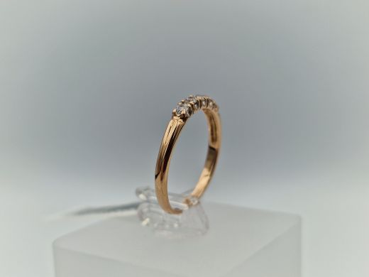 Zelta gredzens ar cirkoniju, 1.44 g, izm. 16.5