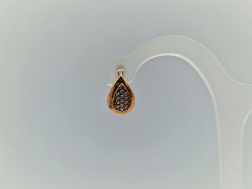 Zelta auskari ar cirkoniju, 2.64 g