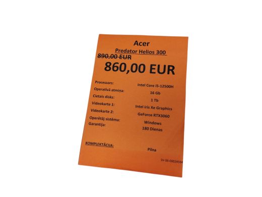 Acer Predator Helios 300 1000 gb