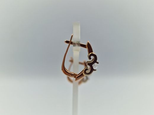 Zelta auskari ar cirkoniju, 2.96 g