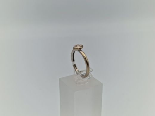 Zelta gredzens ar briljantiem, 1.88 g, izm. 15.5