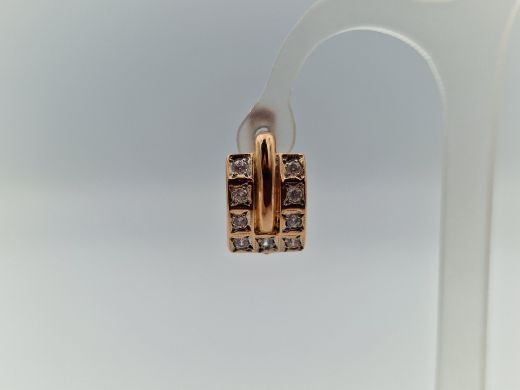 Zelta auskari ar cirkoniju, 2.85 g