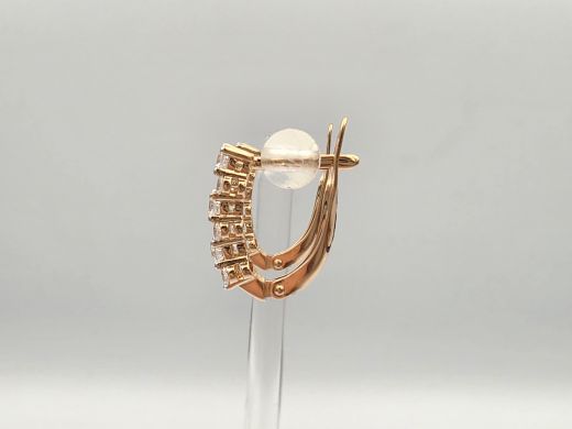 Zelta auskari ar cirkoniju, 2.2 g