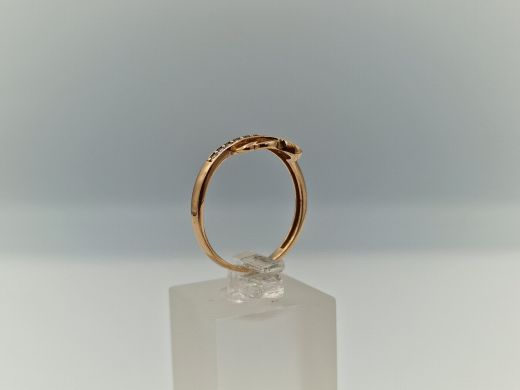 Zelta gredzens ar cirkoniju, 1.71 g, izm. 18.5