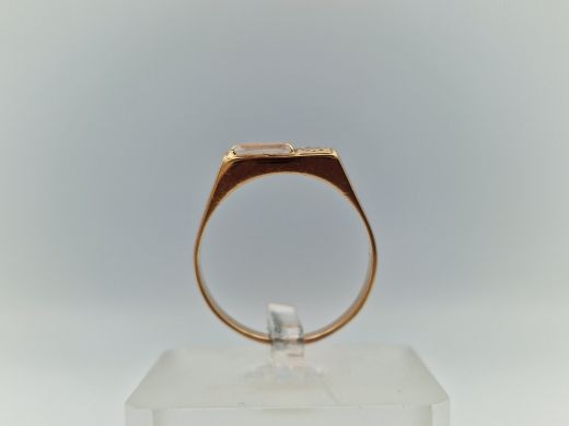 Zelta gredzens ar cirkoniju, 2.32 g, izm. 18.2