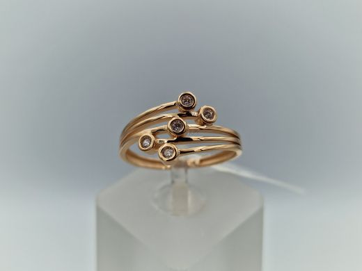 Zelta gredzens ar cirkoniju, 2.01 g, izm. 18.5