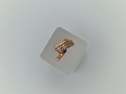 Zelta gredzens ar cirkoniju, 3.48 g, izm. 17