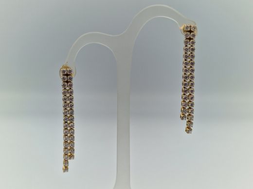 Zelta auskari ar cirkoniju, 3.29 g