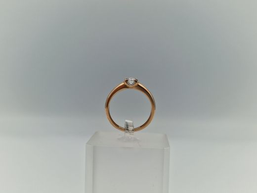 Zelta gredzens ar cirkoniju, 1.69 g, izm. 17