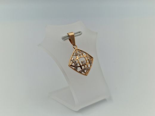 Zelta kulons ar cirkoniju, 0.89 g