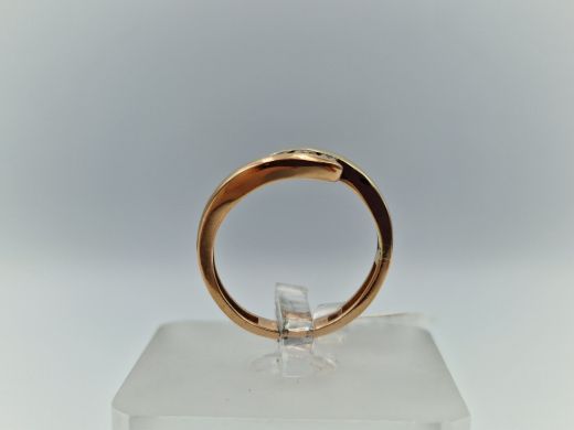 Zelta gredzens ar cirkoniju, 2.34 g, izm. 16.5