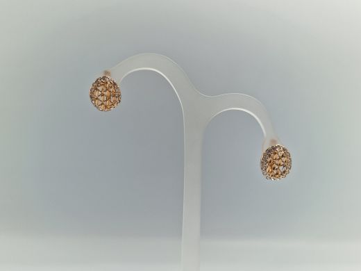 Zelta auskari ar cirkoniju, 4.27 g