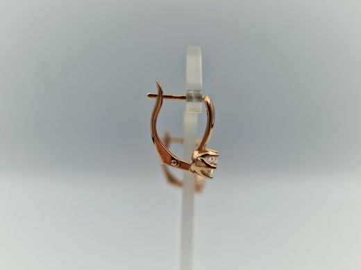 Zelta auskari ar cirkoniju, 1.96 g