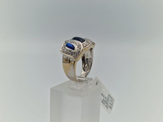 Zelta gredzens ar cirkoniju, 8.92 g, izm. 17