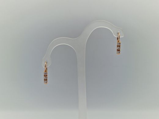 Zelta auskari ar cirkoniju, 1.72 g