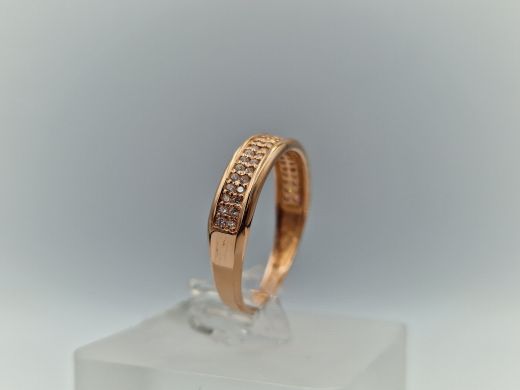 Zelta gredzens ar cirkoniju, 2.26 g, izm. 18.5