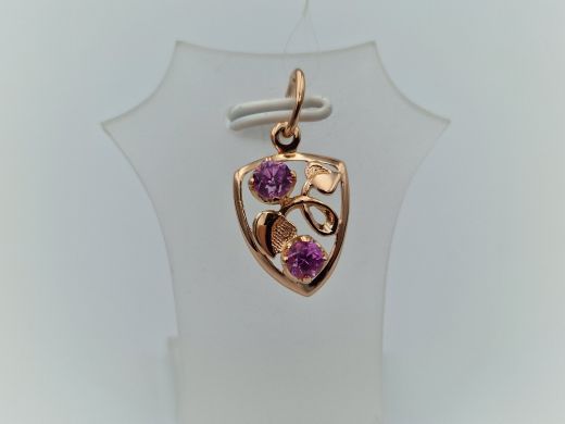 Золотой кулон с цирконом, 1.92 г