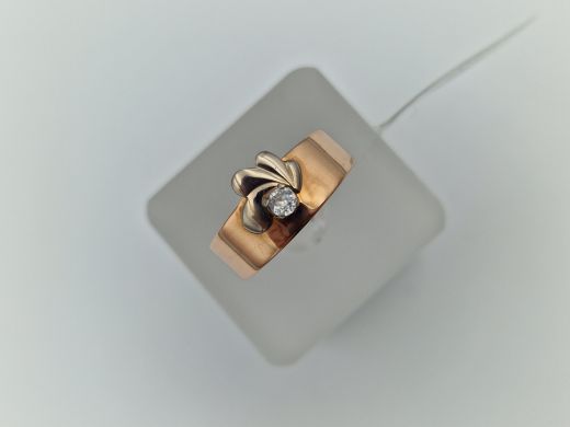 Zelta gredzens ar cirkoniju, 3.96 g, izm. 18