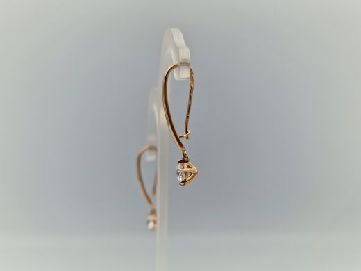 Zelta auskari ar cirkoniju, 2.84 g