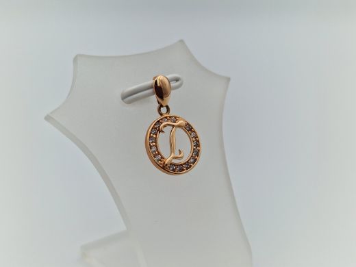 Золотой кулон с цирконом, 0.87 г